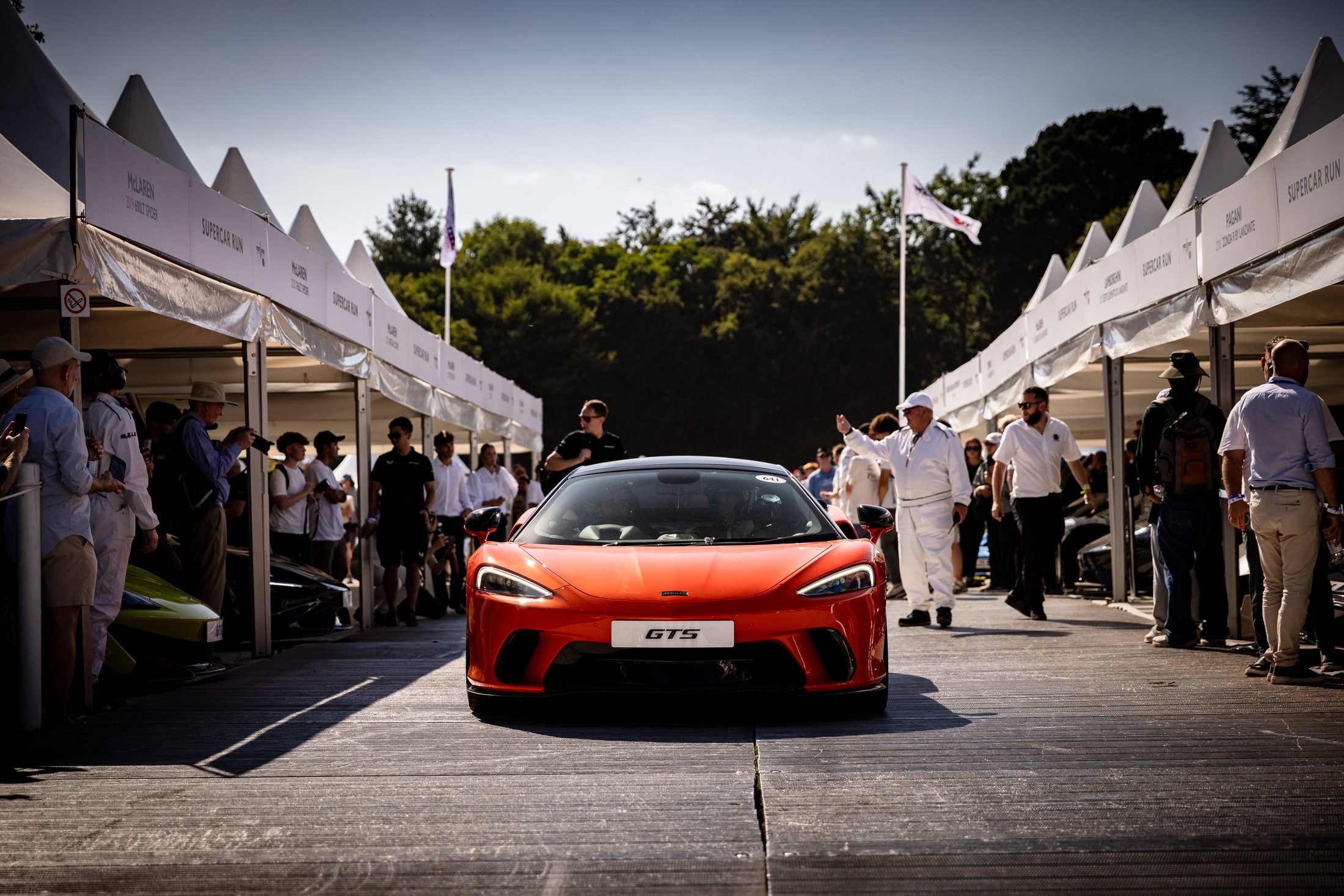 McLaren GTS heading out of the paddock