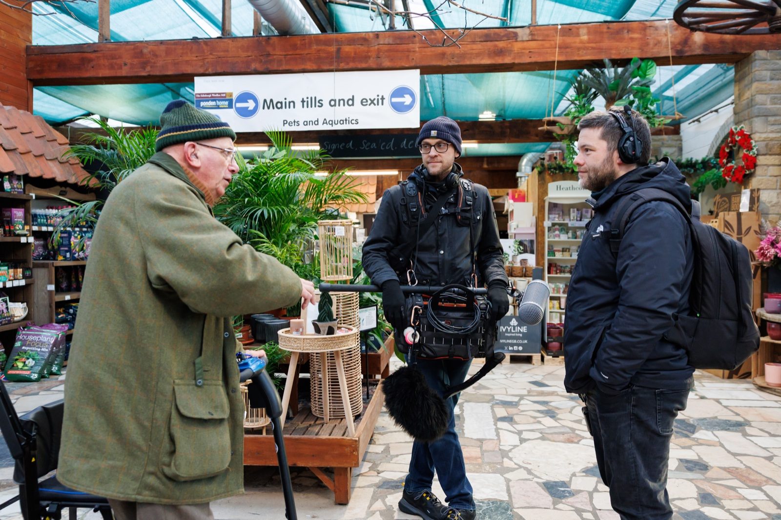 The crew filming Joseph's story